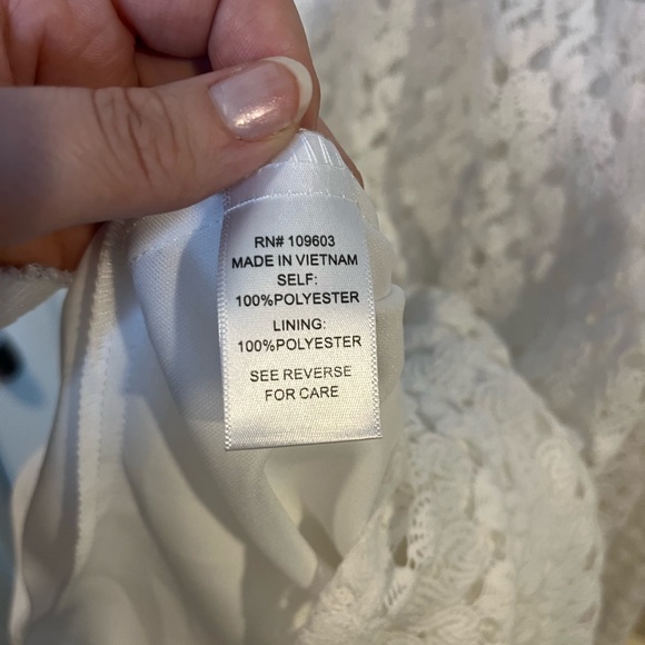 Rabbit Rabbit Rabbit White Bell Sleeve Crochet Midi Dress NWT - Picture 5 of 6